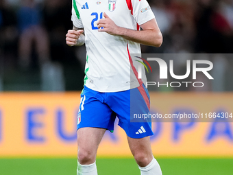 Alessandro Bastoni of Italy during the UEFA Nations League 2024/25 League A Group A2 match between Italy and Belgium at Stadio Olimpico on O...