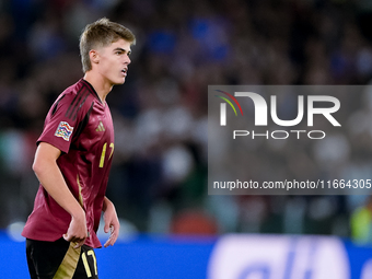 Charles De Ketelaere of Belgium looks on during the UEFA Nations League 2024/25 League A Group A2 match between Italy and Belgium at Stadio...