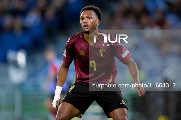 Lois Openda of Belgium during the UEFA Nations League 2024/25 League A Group A2 match between Italy and Belgium at Stadio Olimpico on Octobe...