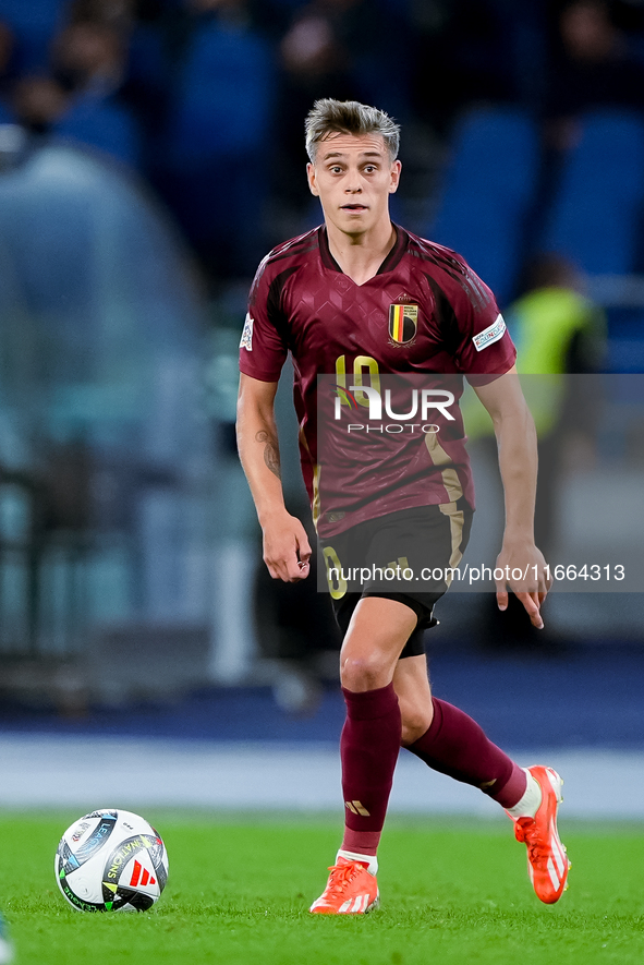 Leonardo Trossard of Belgium during the UEFA Nations League 2024/25 League A Group A2 match between Italy and Belgium at Stadio Olimpico on...