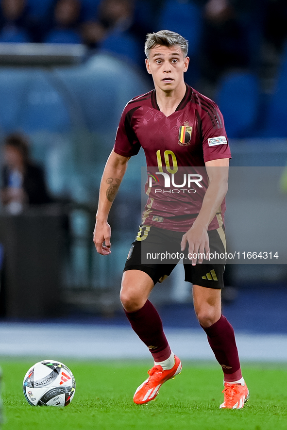 Leonardo Trossard of Belgium during the UEFA Nations League 2024/25 League A Group A2 match between Italy and Belgium at Stadio Olimpico on...