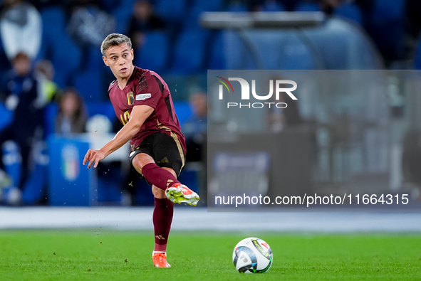 Leonardo Trossard of Belgium during the UEFA Nations League 2024/25 League A Group A2 match between Italy and Belgium at Stadio Olimpico on...