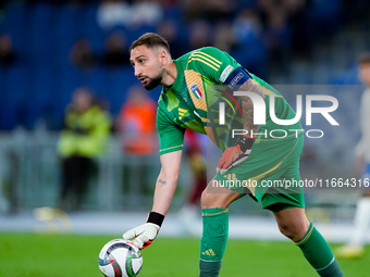 Gianluigi Donnarumma of Italy during the UEFA Nations League 2024/25 League A Group A2 match between Italy and Belgium at Stadio Olimpico on...