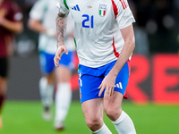 Alessandro Bastoni of Italy during the UEFA Nations League 2024/25 League A Group A2 match between Italy and Belgium at Stadio Olimpico on O...