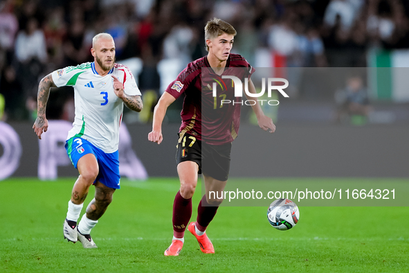 Charles De Ketelaere of Belgium during the UEFA Nations League 2024/25 League A Group A2 match between Italy and Belgium at Stadio Olimpico...