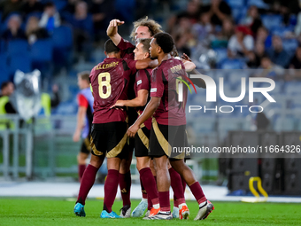 Leonardo Trossard of Belgium celebrates after scoring second goal during the UEFA Nations League 2024/25 League A Group A2 match between Ita...