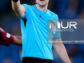 Referee Espen Eskas gestures during the UEFA Nations League 2024/25 League A Group A2 match between Italy and Belgium at Stadio Olimpico on...