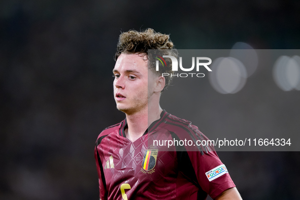 Maxim De Cuyper of Belgium looks on during the UEFA Nations League 2024/25 League A Group A2 match between Italy and Belgium at Stadio Olimp...