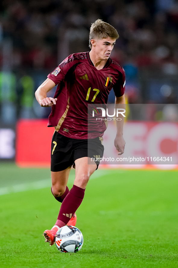 Charles De Ketelaere of Belgium during the UEFA Nations League 2024/25 League A Group A2 match between Italy and Belgium at Stadio Olimpico...