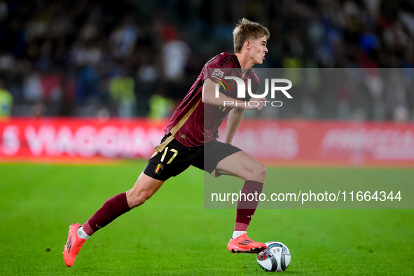 Charles De Ketelaere of Belgium during the UEFA Nations League 2024/25 League A Group A2 match between Italy and Belgium at Stadio Olimpico...