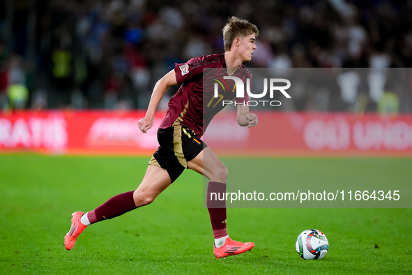 Charles De Ketelaere of Belgium during the UEFA Nations League 2024/25 League A Group A2 match between Italy and Belgium at Stadio Olimpico...