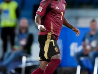 Jeremy Doku of Belgium during the UEFA Nations League 2024/25 League A Group A2 match between Italy and Belgium at Stadio Olimpico on Octobe...