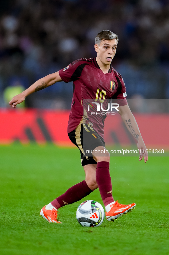 Leonardo Trossard of Belgium during the UEFA Nations League 2024/25 League A Group A2 match between Italy and Belgium at Stadio Olimpico on...