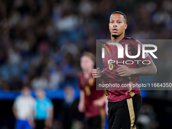 Aster Vrankx of Belgium looks on during the UEFA Nations League 2024/25 League A Group A2 match between Italy and Belgium at Stadio Olimpico...