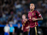 Aster Vrankx of Belgium looks on during the UEFA Nations League 2024/25 League A Group A2 match between Italy and Belgium at Stadio Olimpico...