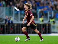 Wout Faes of Belgium during the UEFA Nations League 2024/25 League A Group A2 match between Italy and Belgium at Stadio Olimpico on October...