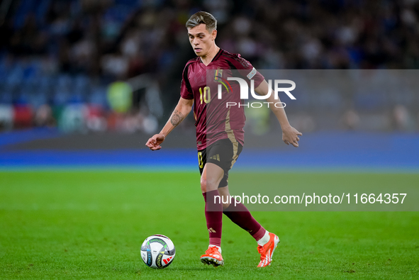 Leonardo Trossard of Belgium during the UEFA Nations League 2024/25 League A Group A2 match between Italy and Belgium at Stadio Olimpico on...