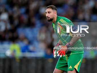 Gianluigi Donnarumma of Italy looks on during the UEFA Nations League 2024/25 League A Group A2 match between Italy and Belgium at Stadio Ol...