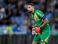 Gianluigi Donnarumma of Italy looks on during the UEFA Nations League 2024/25 League A Group A2 match between Italy and Belgium at Stadio Ol...