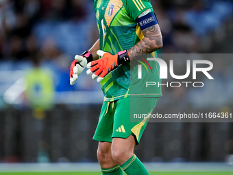 Gianluigi Donnarumma of Italy looks on during the UEFA Nations League 2024/25 League A Group A2 match between Italy and Belgium at Stadio Ol...