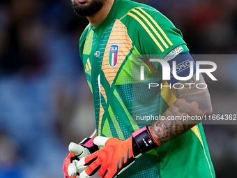 Gianluigi Donnarumma of Italy looks on during the UEFA Nations League 2024/25 League A Group A2 match between Italy and Belgium at Stadio Ol...