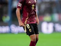 Youri Tielemans of Belgium during the UEFA Nations League 2024/25 League A Group A2 match between Italy and Belgium at Stadio Olimpico on Oc...