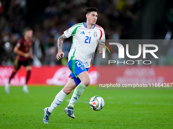 Alessandro Bastoni of Italy during the UEFA Nations League 2024/25 League A Group A2 match between Italy and Belgium at Stadio Olimpico on O...