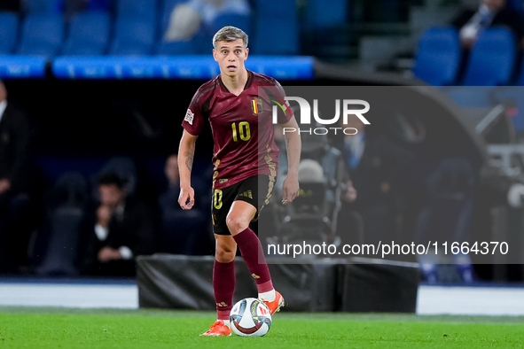 Leonardo Trossard of Belgium during the UEFA Nations League 2024/25 League A Group A2 match between Italy and Belgium at Stadio Olimpico on...