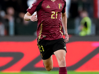 Timothy Castagne of Belgium during the UEFA Nations League 2024/25 League A Group A2 match between Italy and Belgium at Stadio Olimpico on O...