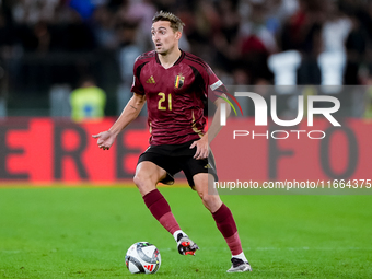 Timothy Castagne of Belgium during the UEFA Nations League 2024/25 League A Group A2 match between Italy and Belgium at Stadio Olimpico on O...