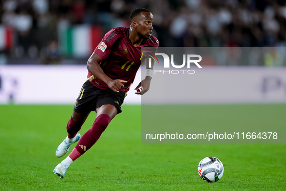 Dodi Lukebakio of Belgium during the UEFA Nations League 2024/25 League A Group A2 match between Italy and Belgium at Stadio Olimpico on Oct...