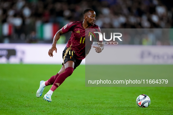 Dodi Lukebakio of Belgium during the UEFA Nations League 2024/25 League A Group A2 match between Italy and Belgium at Stadio Olimpico on Oct...