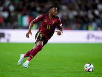 Dodi Lukebakio of Belgium during the UEFA Nations League 2024/25 League A Group A2 match between Italy and Belgium at Stadio Olimpico on Oct...