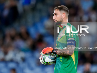 Gianluigi Donnarumma of Italy looks on during the UEFA Nations League 2024/25 League A Group A2 match between Italy and Belgium at Stadio Ol...