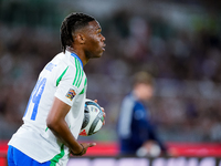 Destiny Udogie of Italy looks on during the UEFA Nations League 2024/25 League A Group A2 match between Italy and Belgium at Stadio Olimpico...