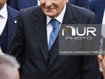 President of the Italian Republic Sergio Mattarella attends the memorial ceremony at the monument for the massacre of the Little Martyrs of...