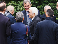 President of the Italian Republic Sergio Mattarella attends the memorial ceremony at the monument for the massacre of the Little Martyrs of...