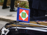 A moment of the memorial ceremony at the monument for the massacre of the Little Martyrs of Gorla in Milan, Italy, on October 14, 2024 (