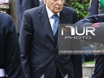 President of the Italian Republic Sergio Mattarella attends the memorial ceremony at the monument for the massacre of the Little Martyrs of...