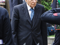 President of the Italian Republic Sergio Mattarella attends the memorial ceremony at the monument for the massacre of the Little Martyrs of...