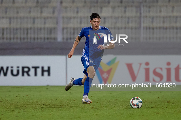 Maxim Cojocaru of Moldova is in action during the UEFA Nations League, League D, Group D2 soccer match between Malta and Moldova at the Nati...