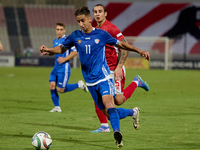 Mihail Caimacov of Moldova plays during the UEFA Nations League, League D, Group D2 soccer match between Malta and Moldova at the National S...