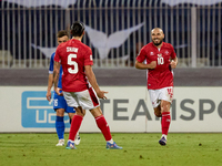 Teddy Teuma of Malta reacts in celebration after scoring the 1-0 goal for his team during the UEFA Nations League, League D, Group D2 soccer...