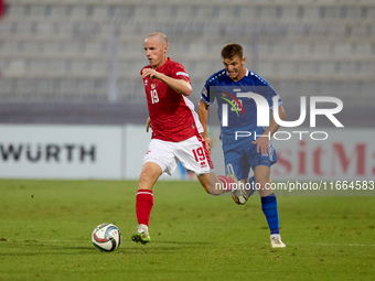 Trent Buhagiar of Malta is in action during the UEFA Nations League, League D, Group D2 soccer match between Malta and Moldova at the Nation...