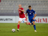 Trent Buhagiar of Malta is in action during the UEFA Nations League, League D, Group D2 soccer match between Malta and Moldova at the Nation...