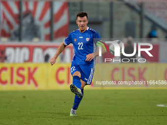 Vadim Rata of Moldova is in action during the UEFA Nations League, League D, Group D2 soccer match between Malta and Moldova at the National...