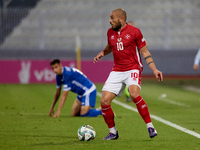 Teddy Teuma of Malta is in action during the UEFA Nations League, League D, Group D2 soccer match between Malta and Moldova at the National...