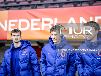 Netherlands players Ruben van Bommel and Youri Regeer participate in the match between Netherlands U21 and Sweden U21 at the Goffertstadion...