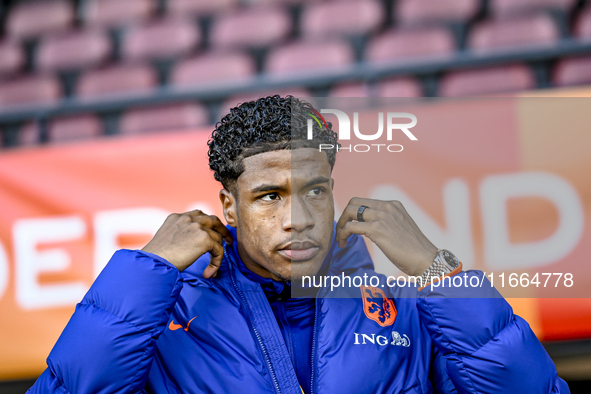 Netherlands player Ryan Flamingo participates in the match between Netherlands U21 and Sweden U21 at the Goffertstadion for the Qualificatio...