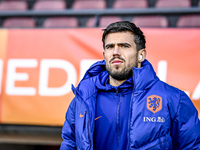 Netherlands goalkeeper Dani van den Heuvel participates in the match between Netherlands U21 and Sweden U21 at the Goffertstadion for the Qu...